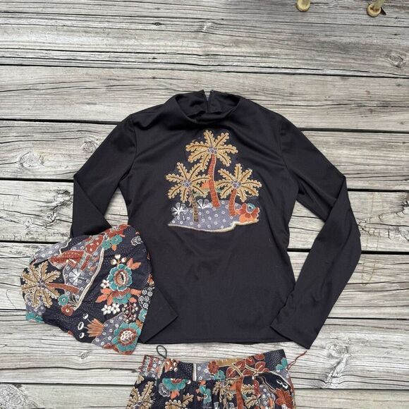 Vintage 70s Handmade Tropical 3 Piece Women’s Set Outfit - Picture 3 of 7